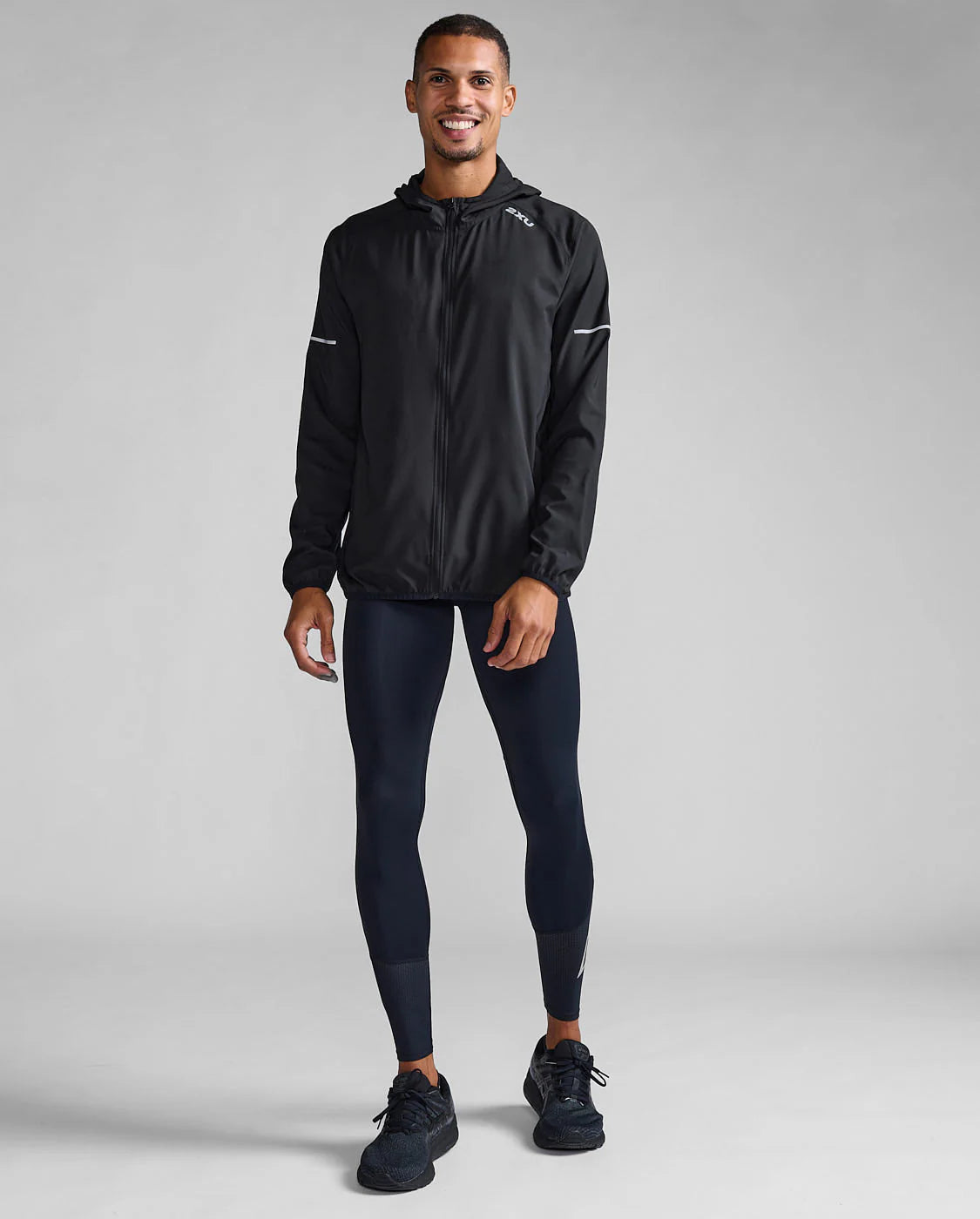 2XU Men's Aero Jacket MR7209A Black/Silver Reflective S 