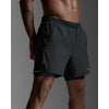 2XU Men's Aero 2-In-1 5" Shorts MR7351B Black/Silver Reflective XS 
