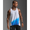 2XU Men's Light Speed React Singlet MR7375A Blue Gradient/Black Reflective XS 