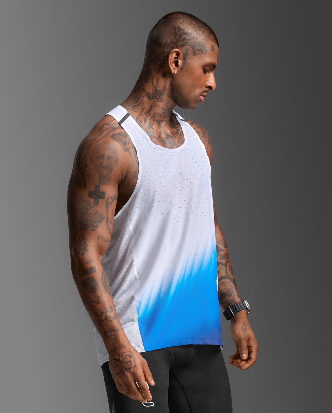 2XU Men's Light Speed React Singlet MR7375A 