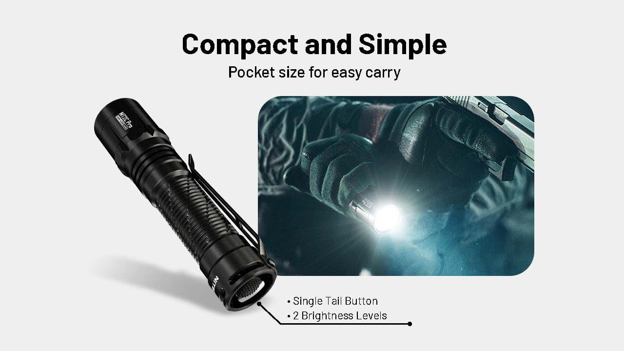 Nitecore MT2C Pro 1800 Lumen Rechargeable EDC Flashlight 