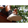 Men's OOahh Slide Sandal - Nomad lifestyle close up image of bottom of shoe