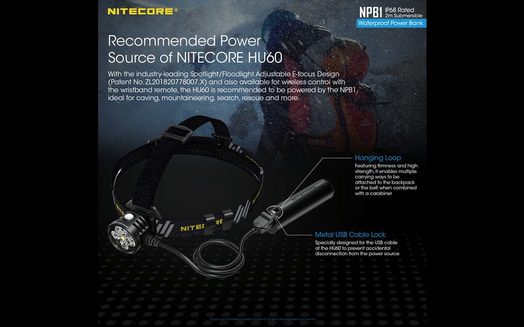 Nitecore NPB1 5000mAh Waterproof Power Bank 
