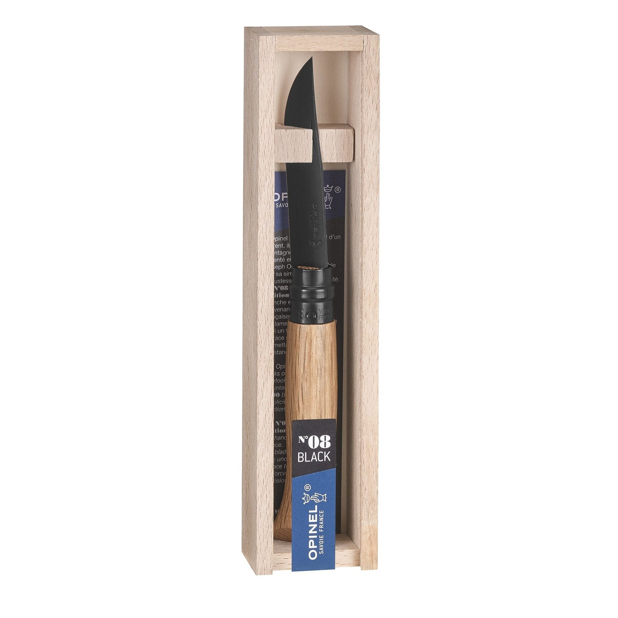 Opinel No.08 Black Oak Folding Knife 