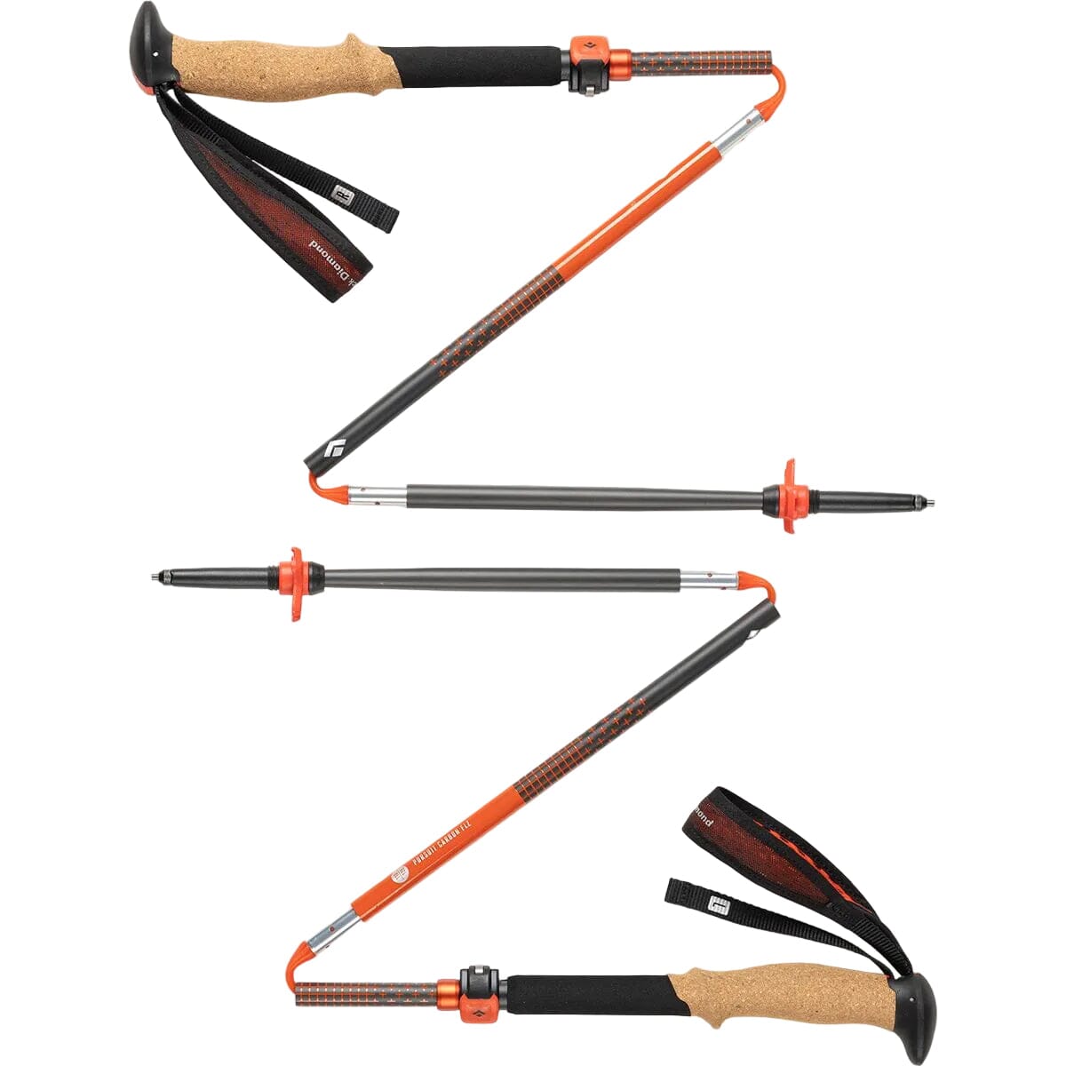 Black Diamond Pursuit Carbon FLZ Trekking Poles Octane 110-125cm 