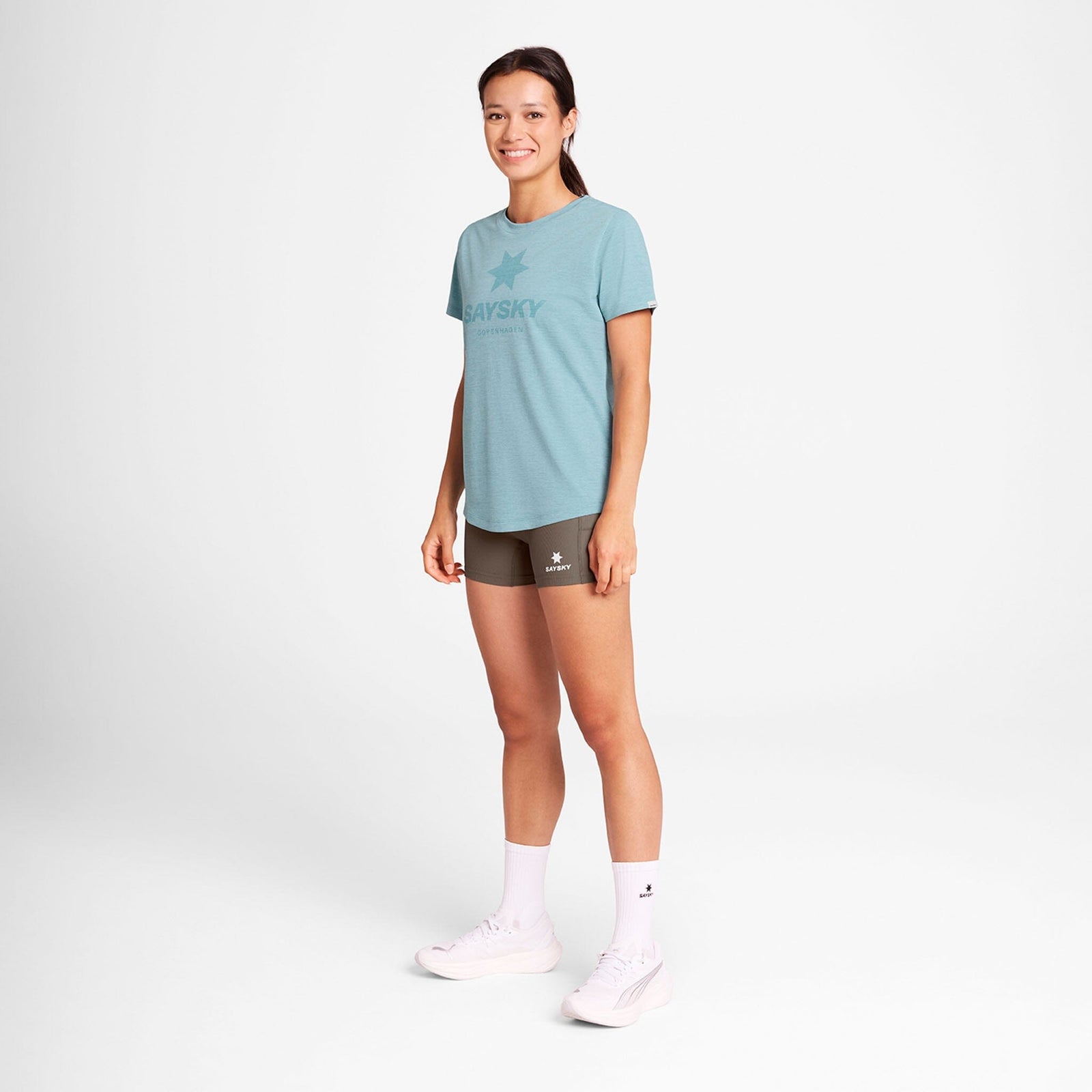 Saysky Women's Logo Combat Pro T-shirt Blue XS