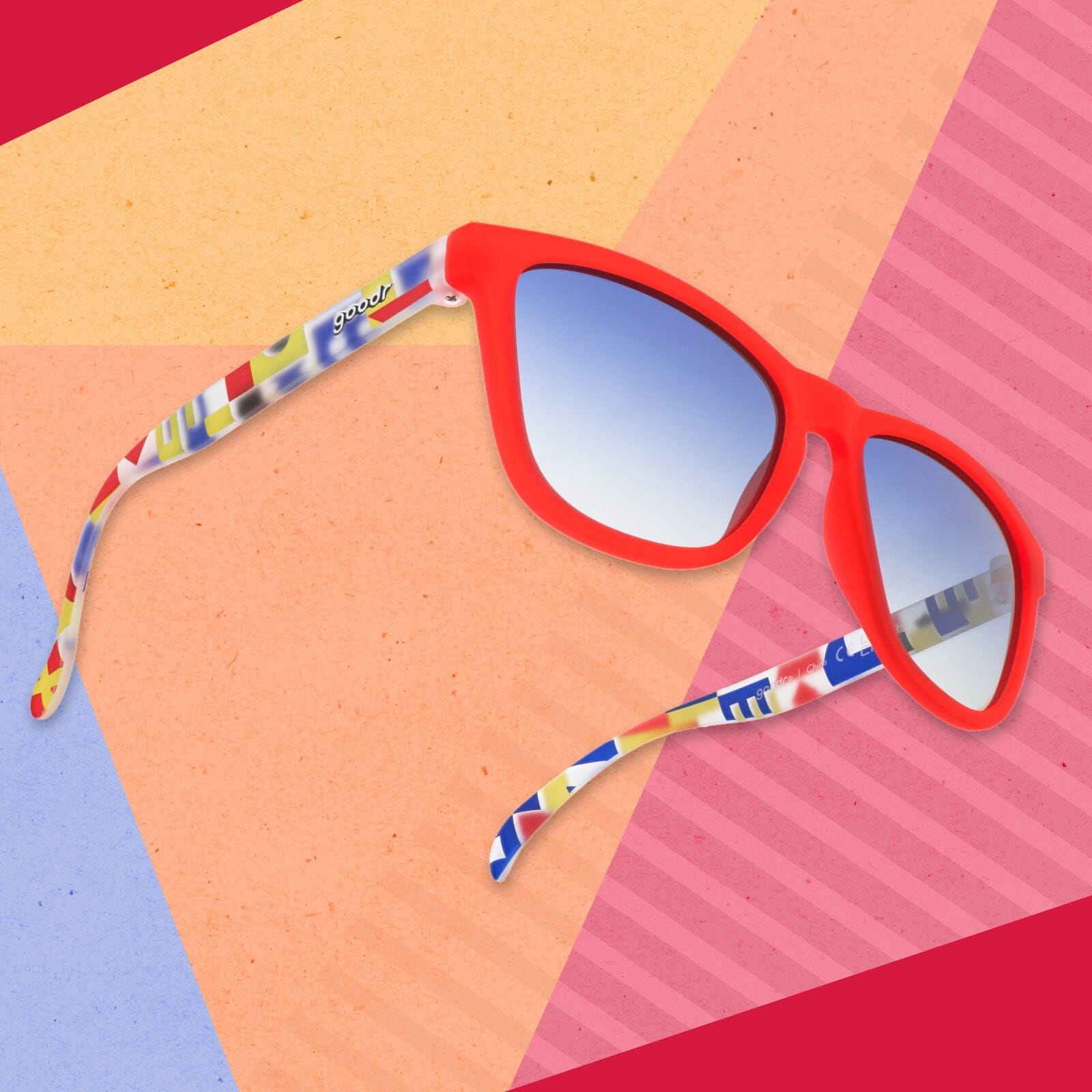 goodr OG - Sports Sunglasses - Fluent In Flags 