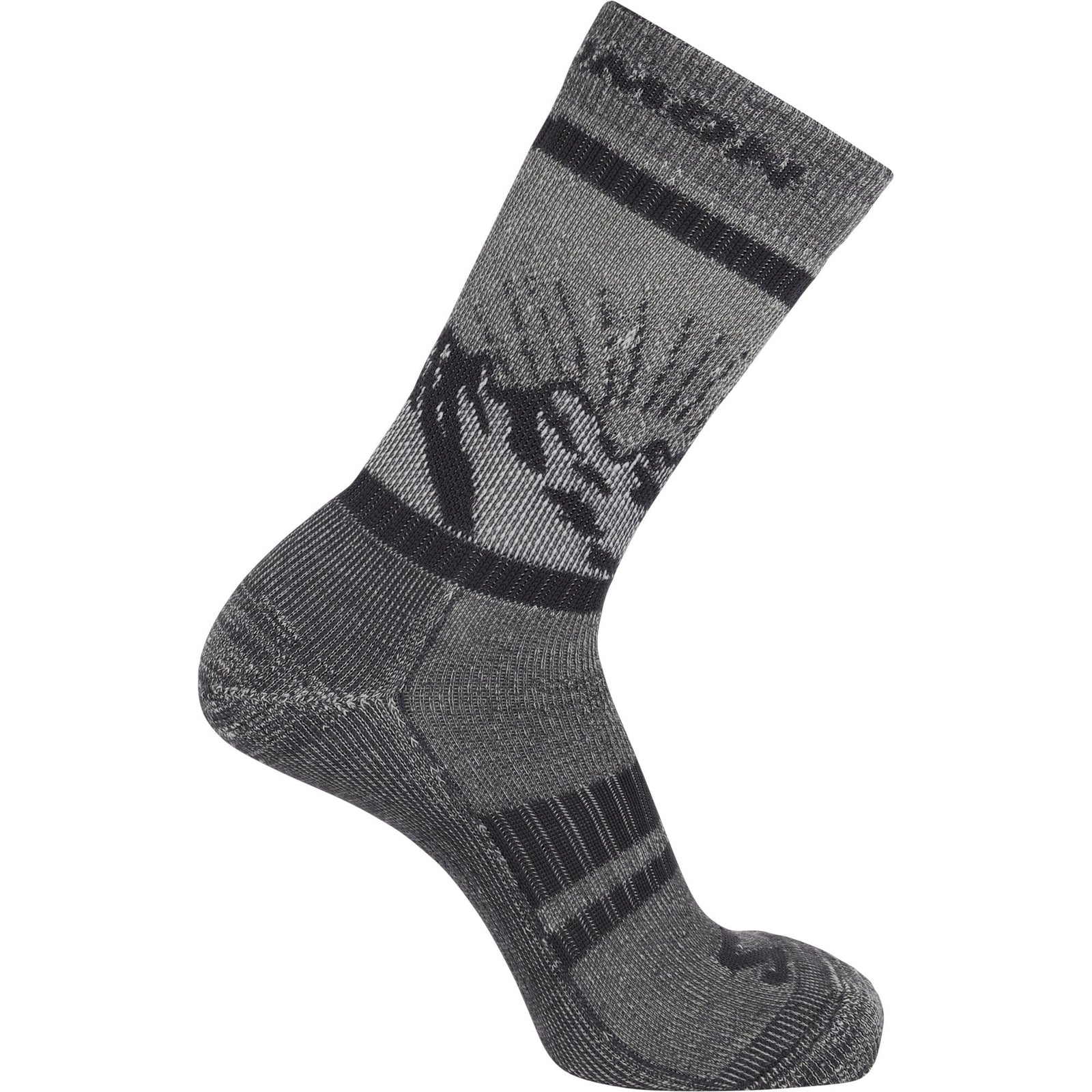 Salomon Retro Wool Crew Unisex Socks Black/Martini Olive S (EU 36-38) 