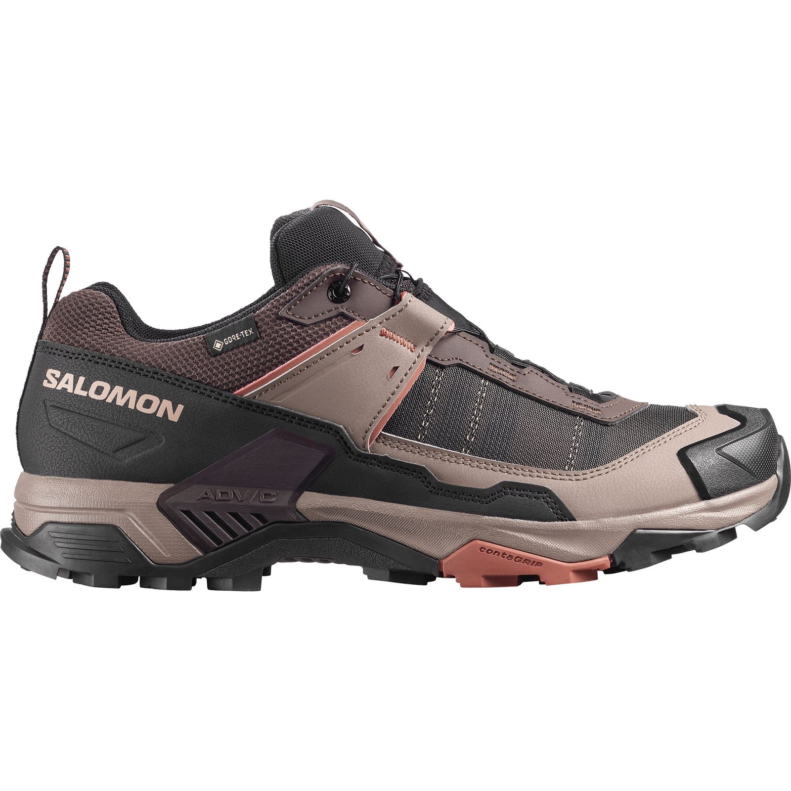 Salomon X Ultra 5 GTX Men's Hiking Shoes - Black Coffee/Walnut