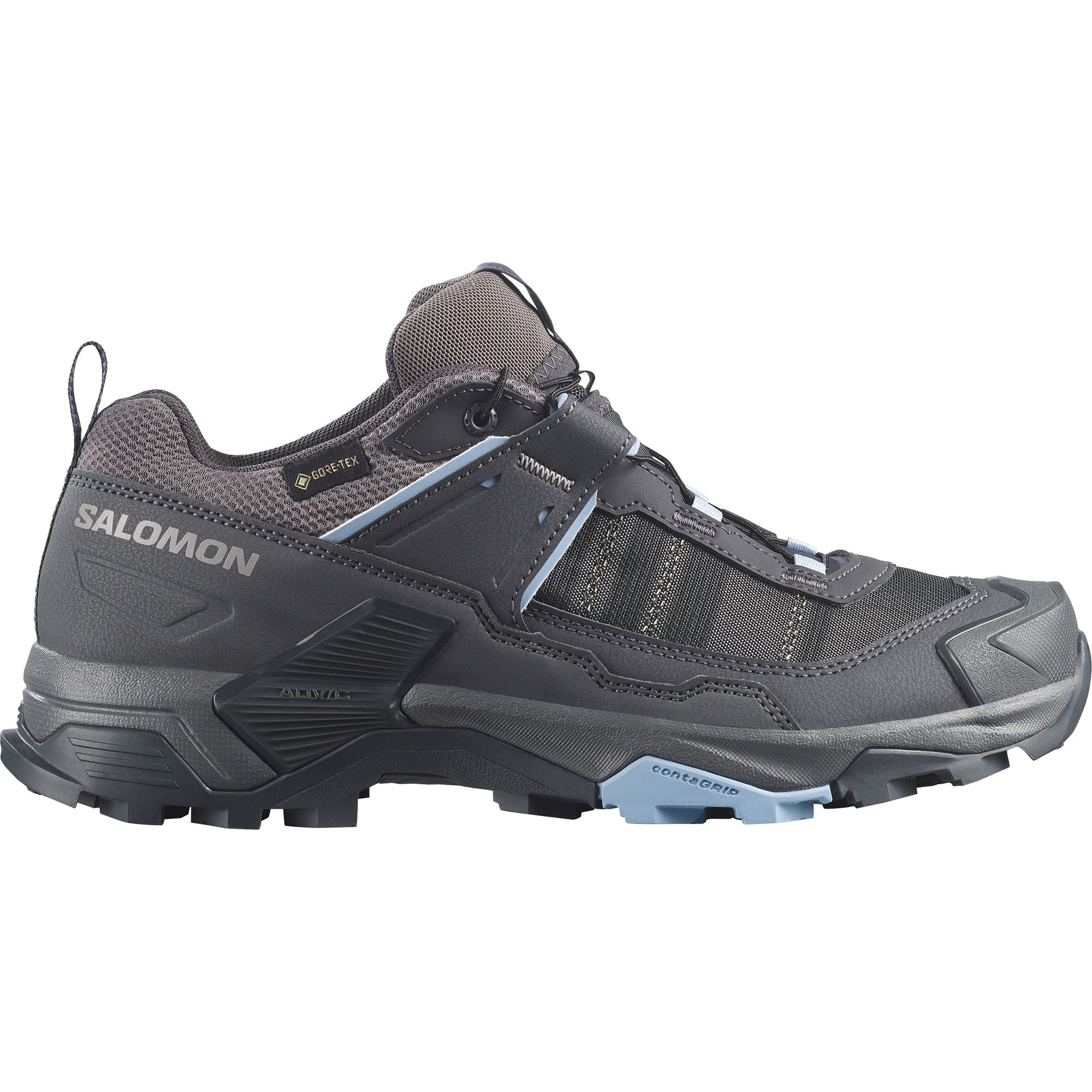 Salomon X Ultra 5 GTX Women's Hiking Shoes Asphalt/Castlerock/Brunnera Blue EU38 