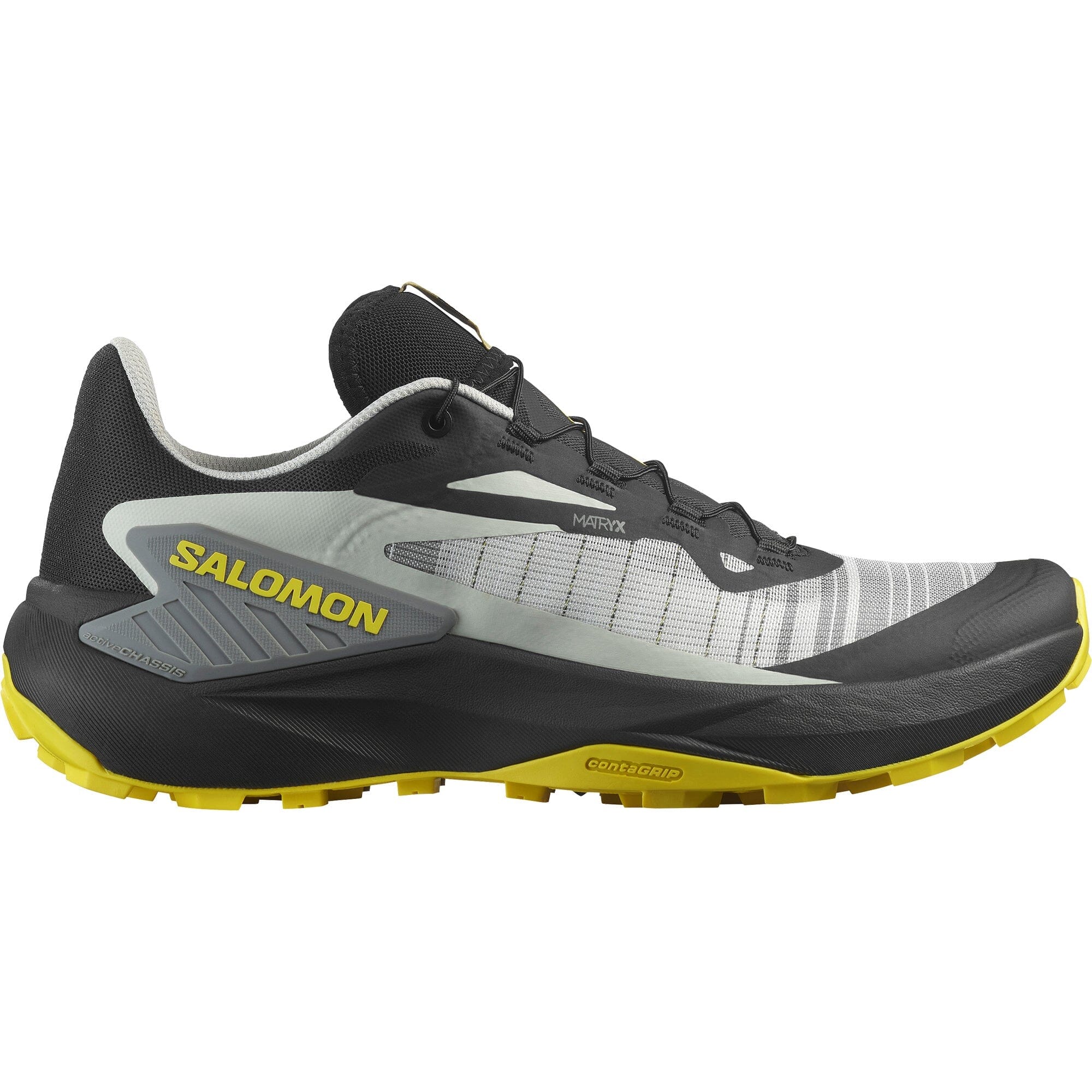 Salomon Genesis Men's Trail Running Shoes Black/Metal US 8.5 