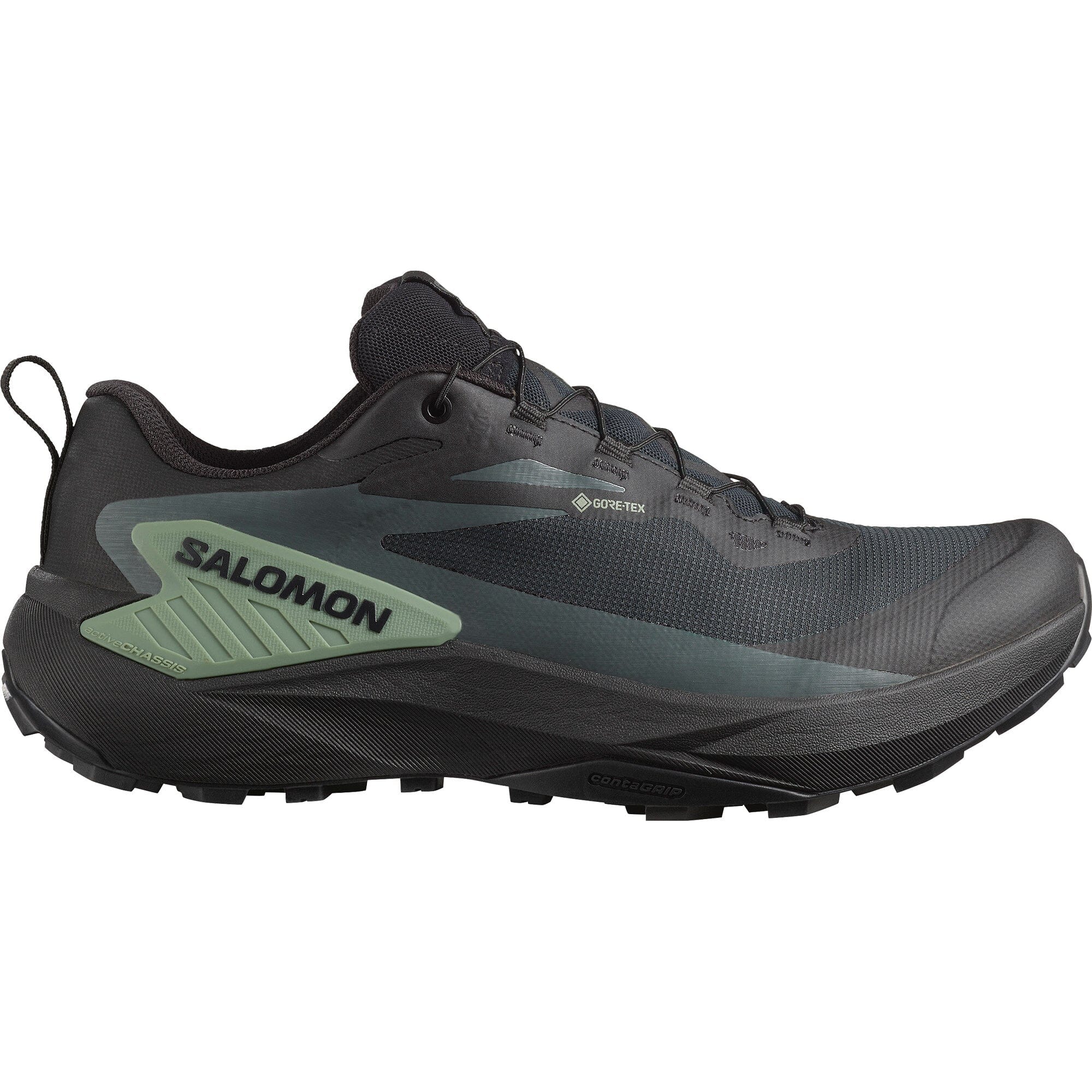 Salomon Genesis GTX Men's Trail Running Shoes Black / Agave Green UK 8.5 