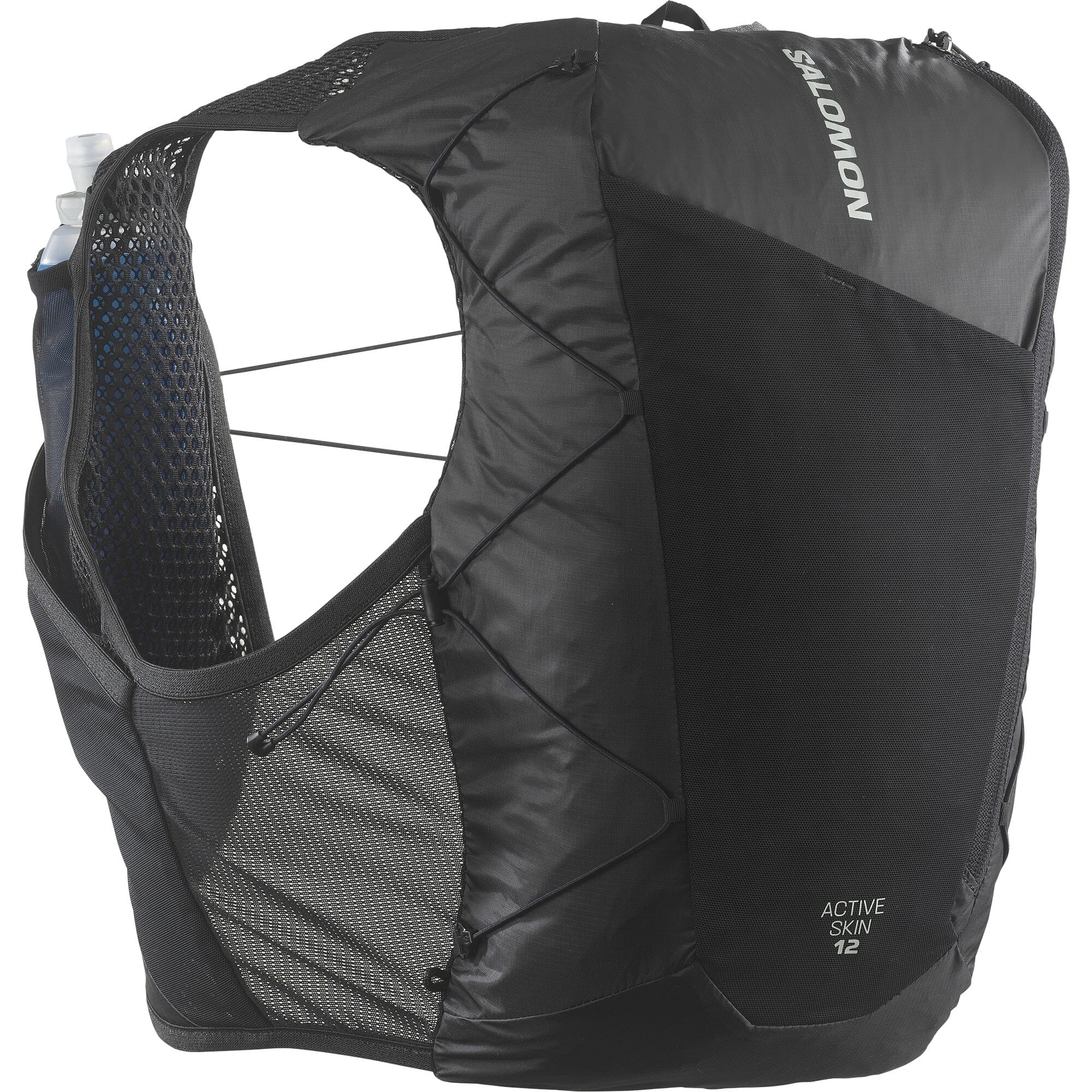 Salomon Active Skin 12 Unisex Running Vest Black/Metal S 