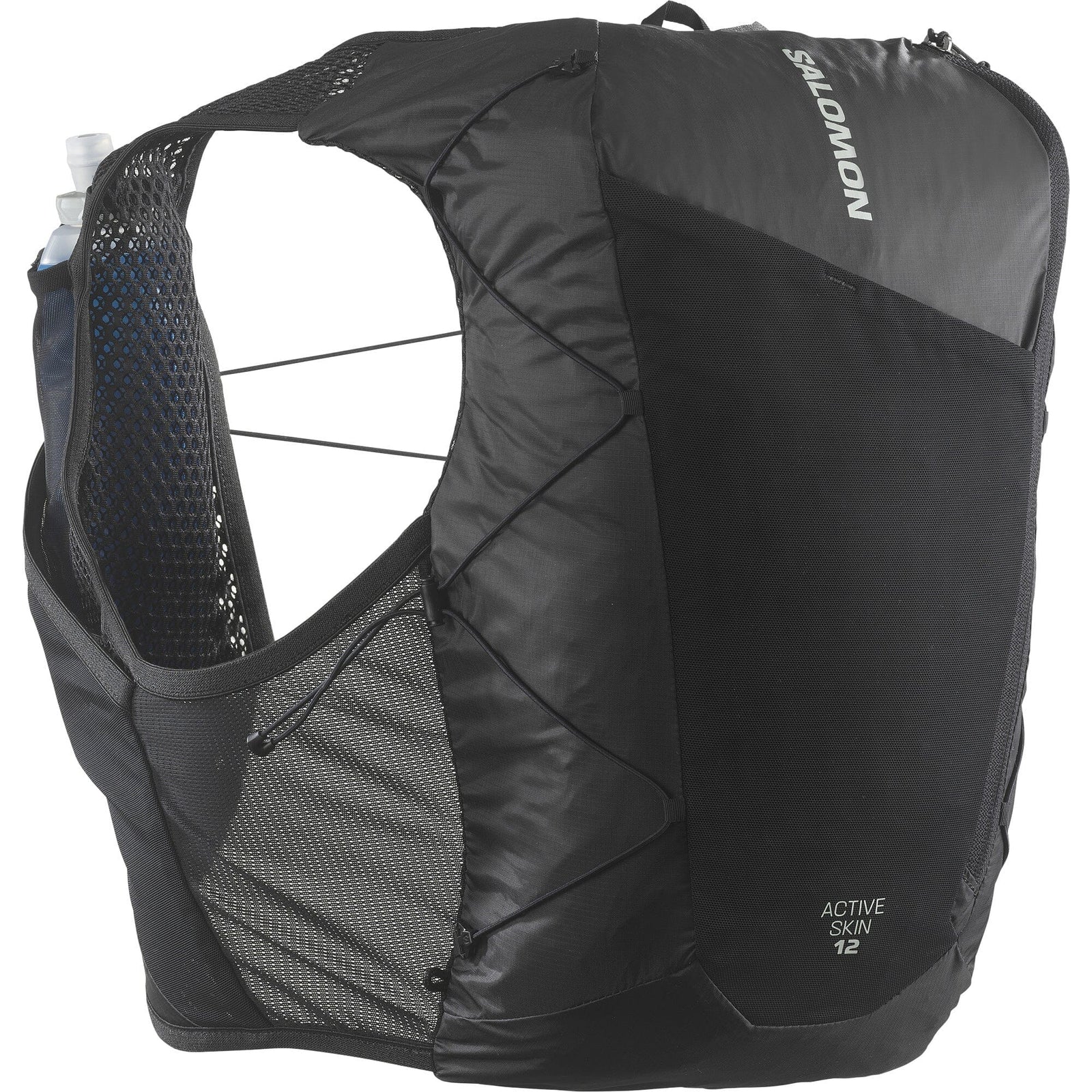 Salomon Active Skin 12 Unisex Running Vest - Black/Metal