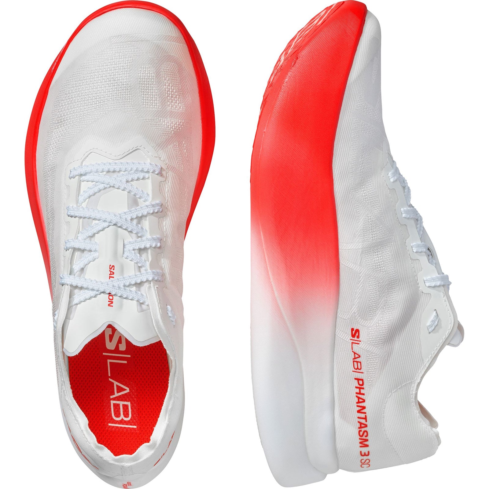 Salomon S/LAB Phantasm 3 SC Unisex Road Running Shoes White / Fiery Red / Fiery Red UK 8 