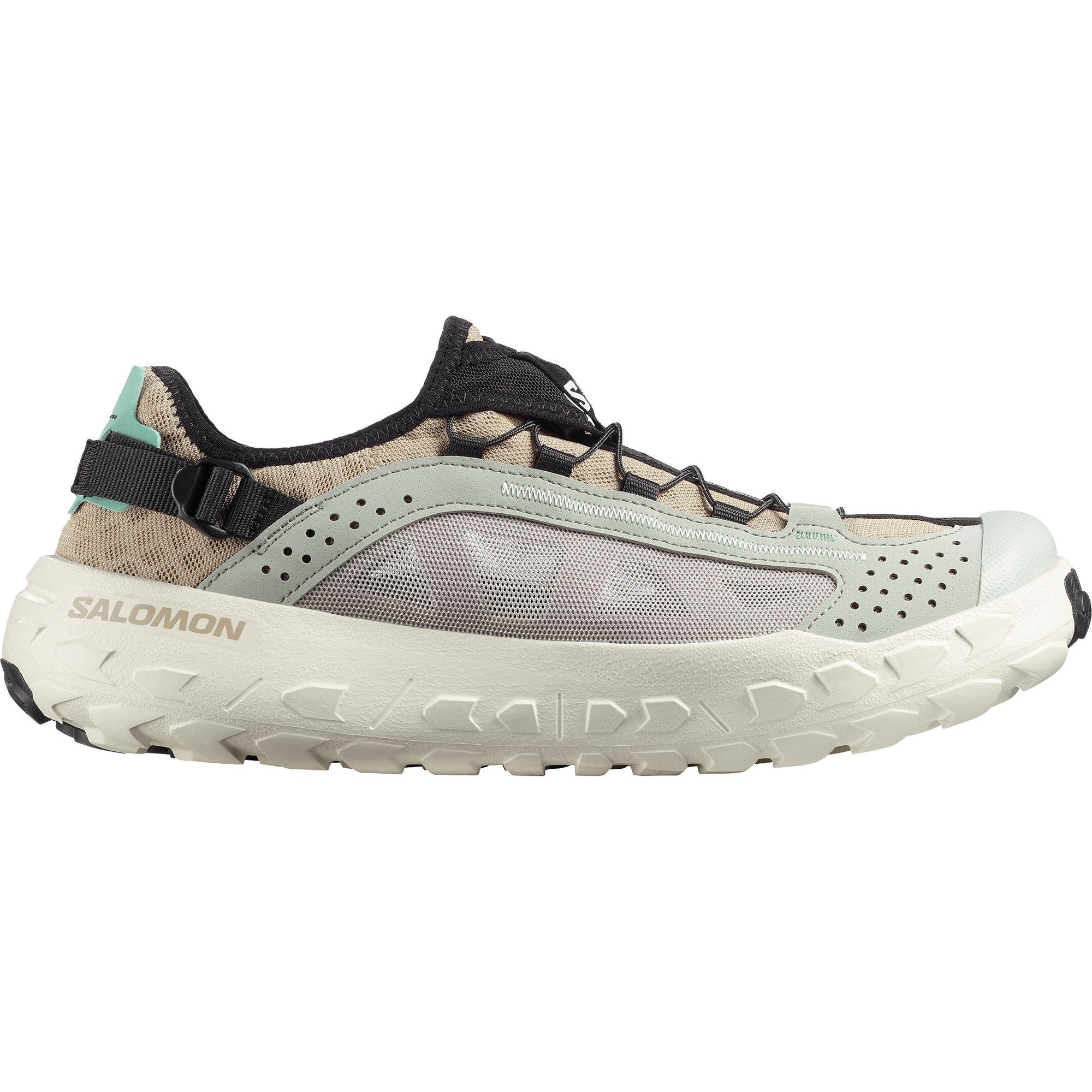 Salomon Solamphibian Men's Water Shoes Desert Tan/Wrought Iron/Clearly Aqua US 7.5 