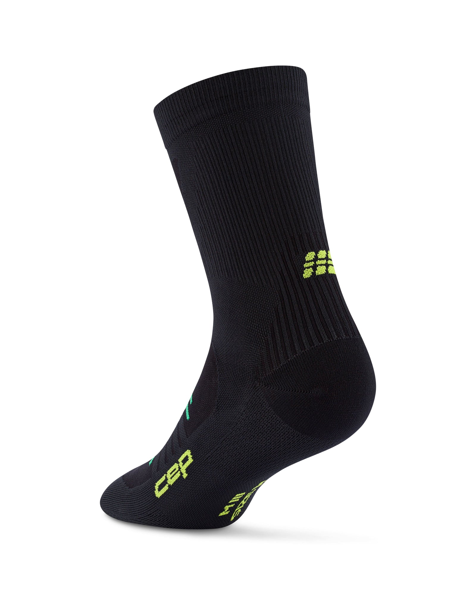 CEP Pro Run Ultralight Mid Cut Compression Socks, Men – Black