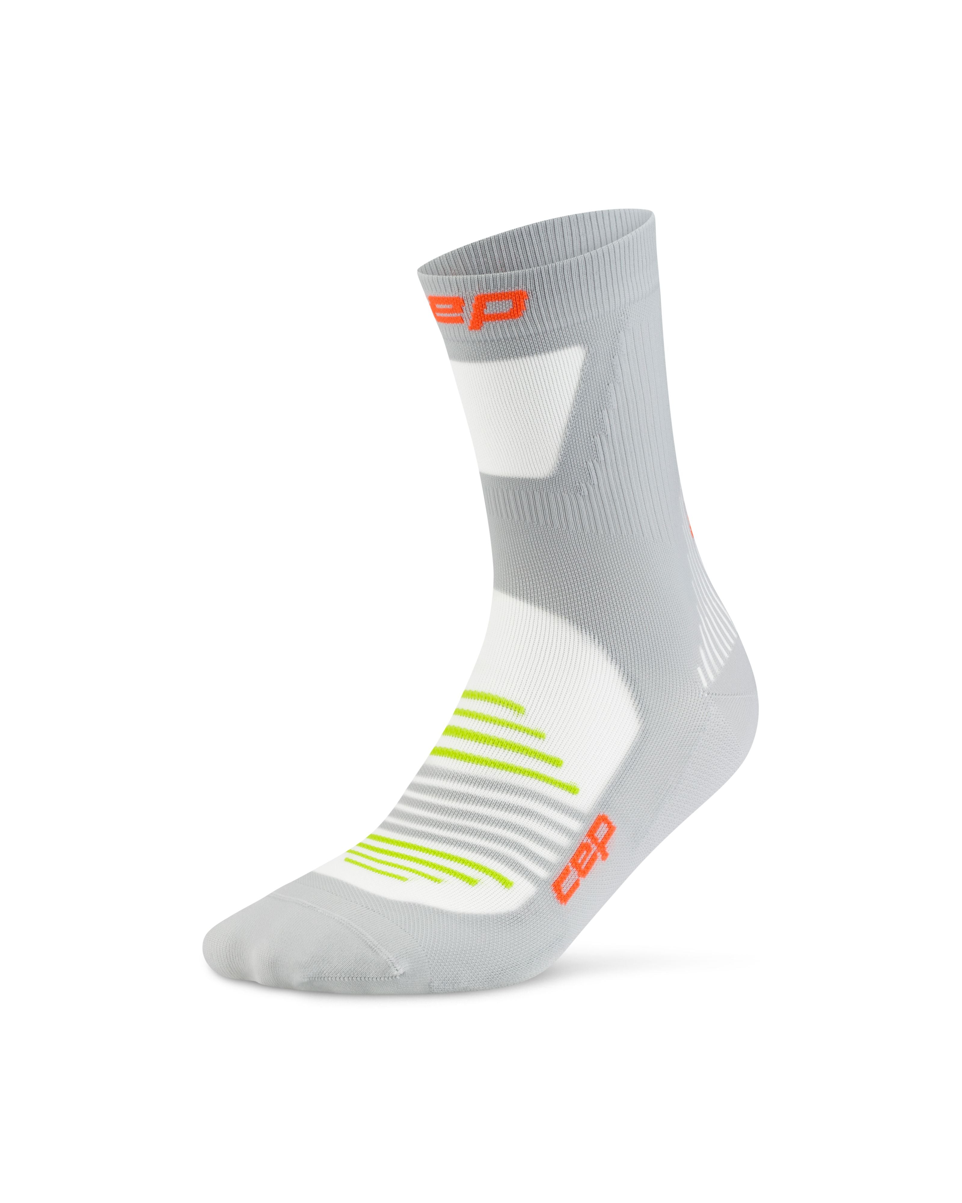 CEP Pro Run Ultralight Mid Cut Compression Socks, Men – Grey