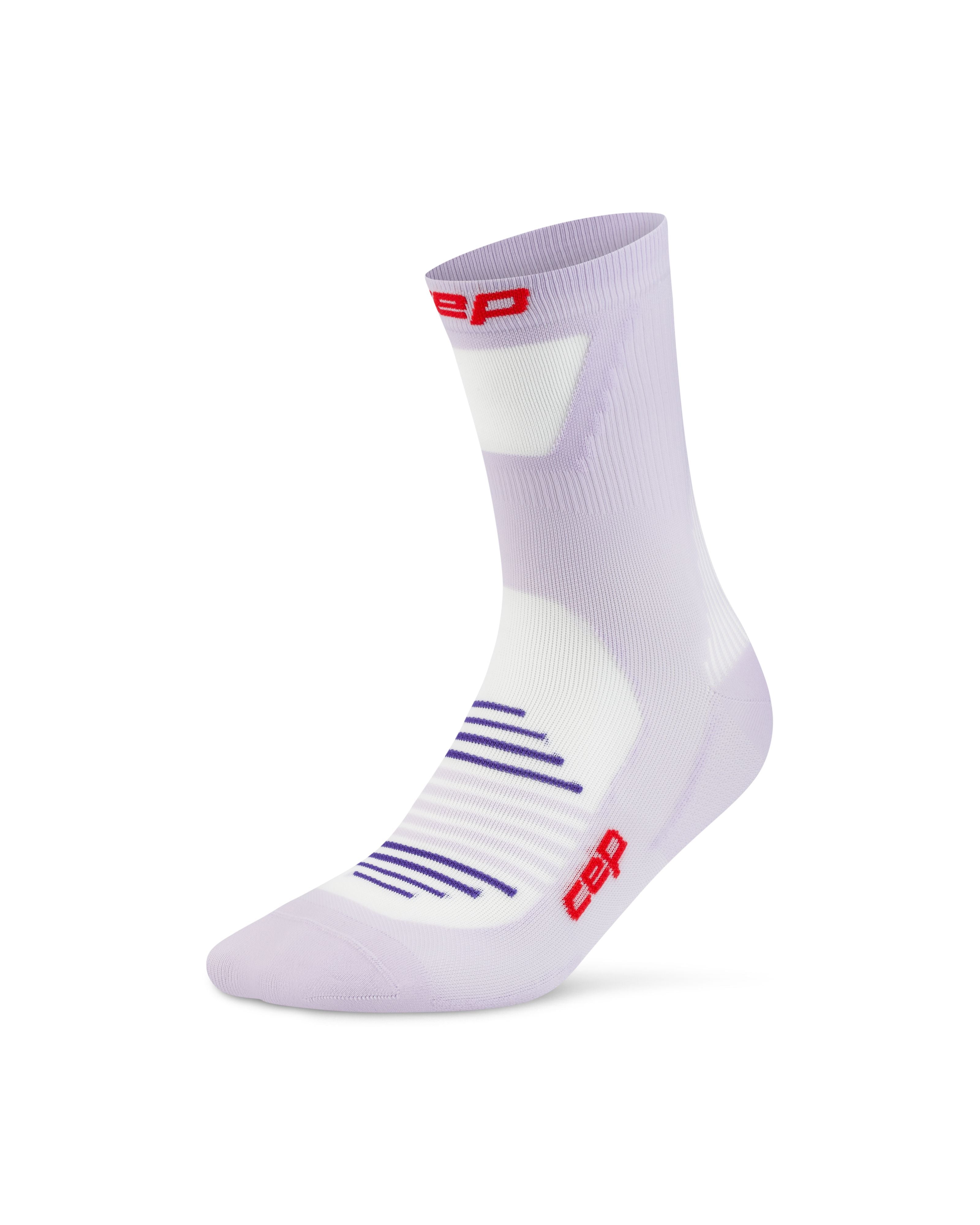 CEP Pro Run Ultralight Mid Cut Compression Socks, Women – Lilac