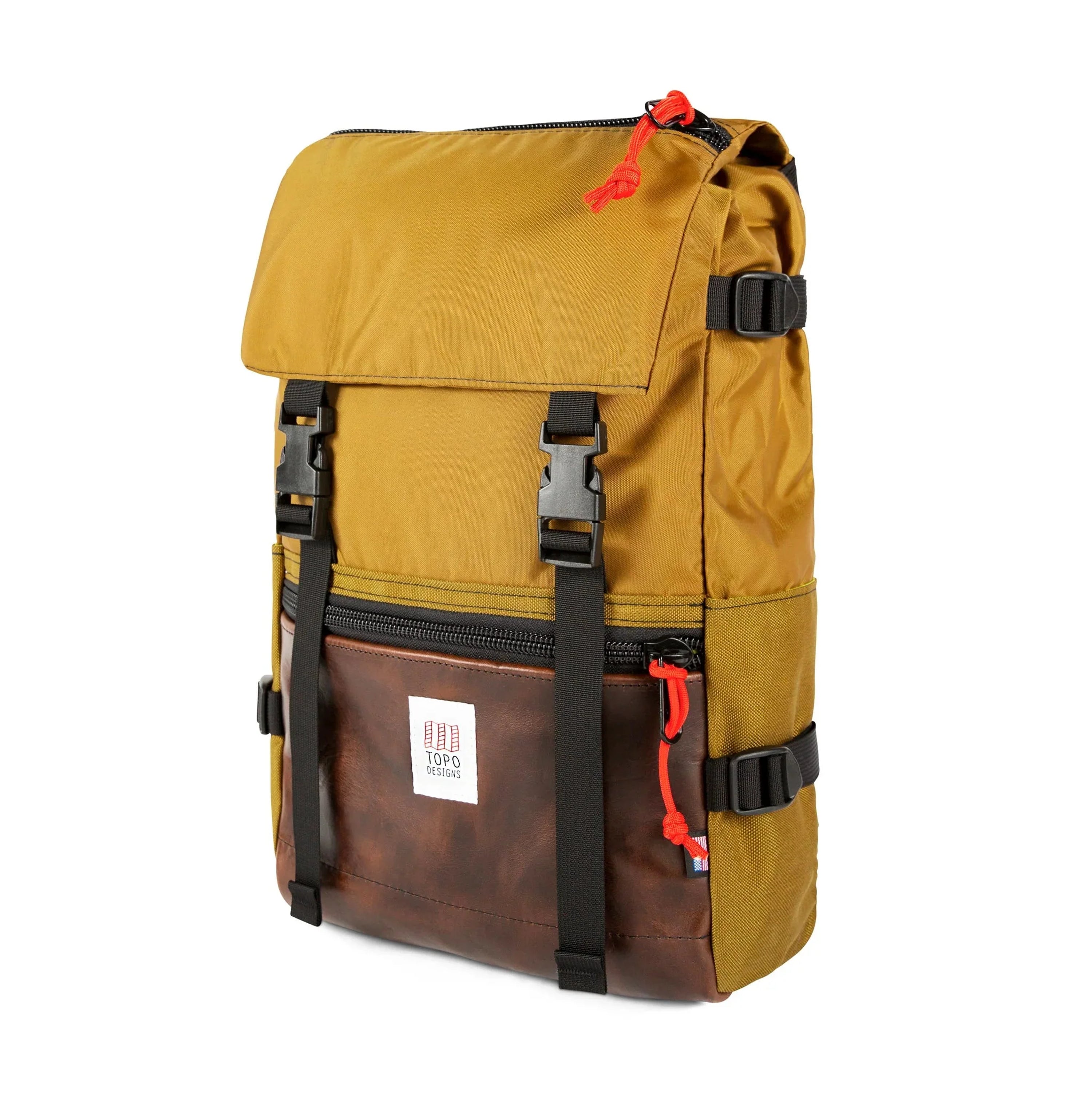 Topo Designs Rover Pack Backpack Duck Brown/Dark Brown Leather 