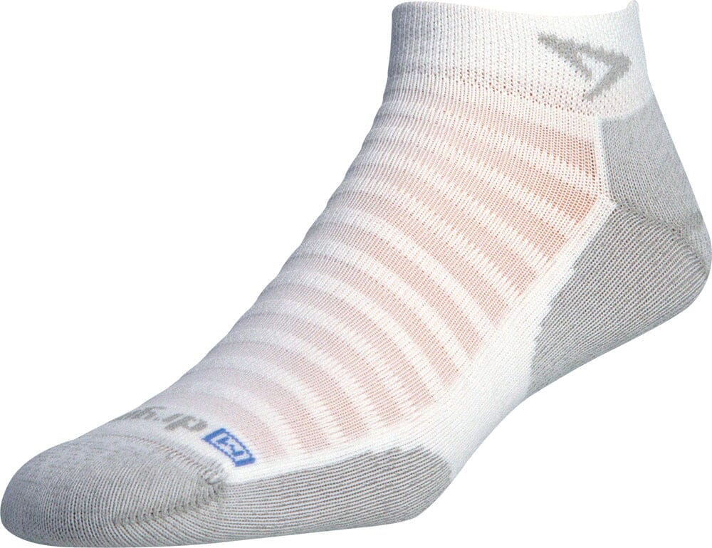 Drymax Running Lite-Mesh Mini Crew Socks White/Gray S 