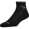 Drymax Running Lite-Mesh 1/4 Crew Socks Black w/Gray Stripe S 