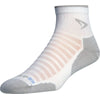 Drymax Running Lite-Mesh 1/4 Crew Socks White/Gray with White Stripe S 