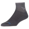 Drymax Running Lite-Mesh 1/4 Crew Socks Dark Gray w/Light Gray Logo S 
