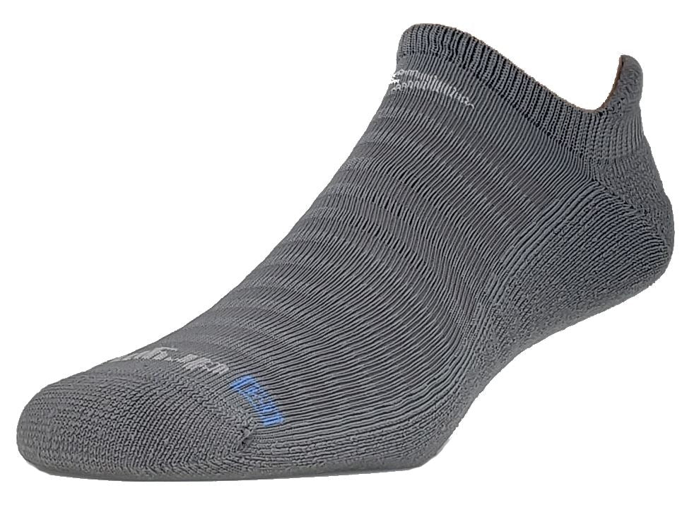 Drymax Running Lite-Mesh No Show Tab Socks Dark Gray w/Light Gray Logo S 