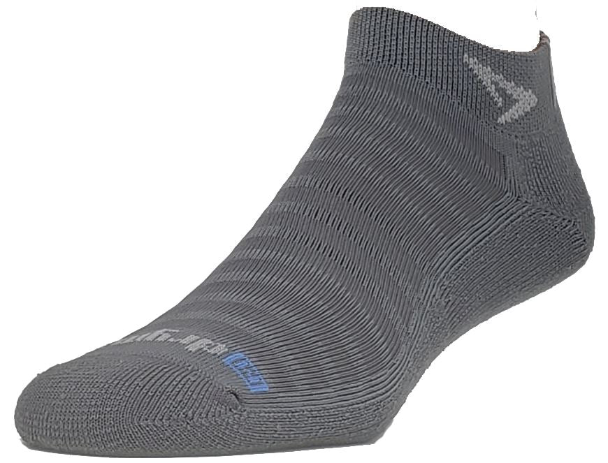 Drymax Running Lite-Mesh Mini Crew Socks Dark Gray w/Light Gray Logo S 