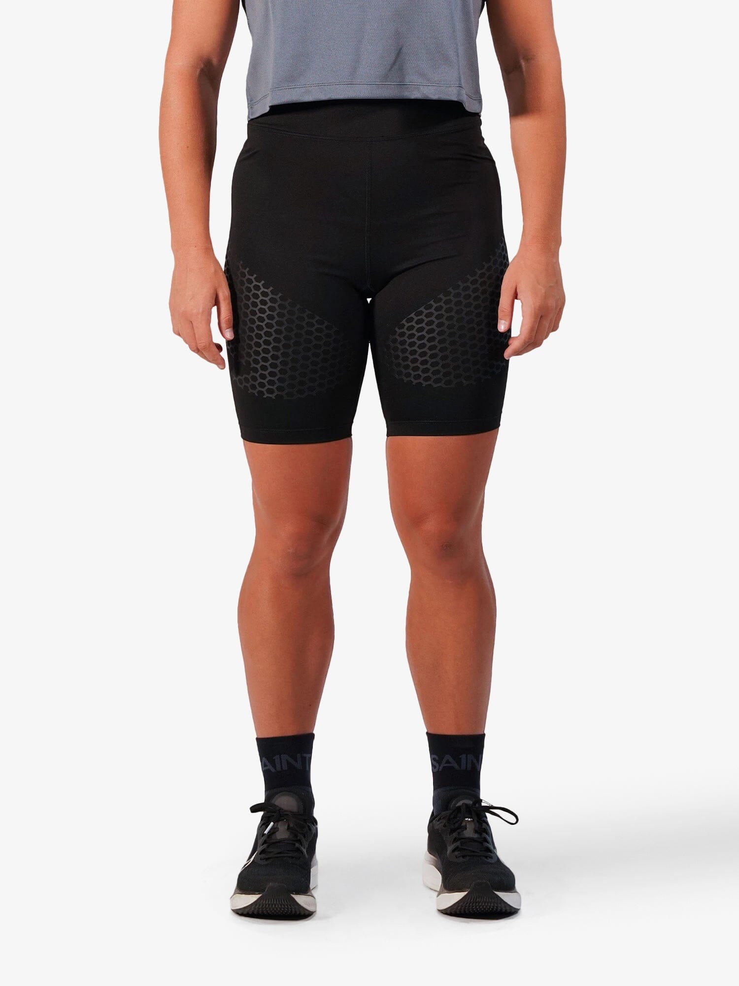 SA1NT Women's Performance Compression Shorts Black S 
