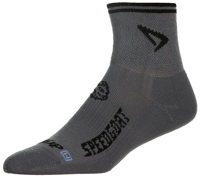 Drymax Lite Trail Running 1/4 Crew Socks SPEEDGOAT - Dark Gray/Black S 