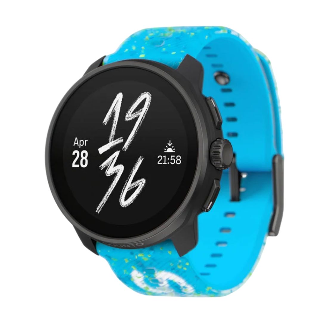 Suunto Race S Stainless Steel GPS Outdoor Watch Power Blue Stainless Steel One Size
