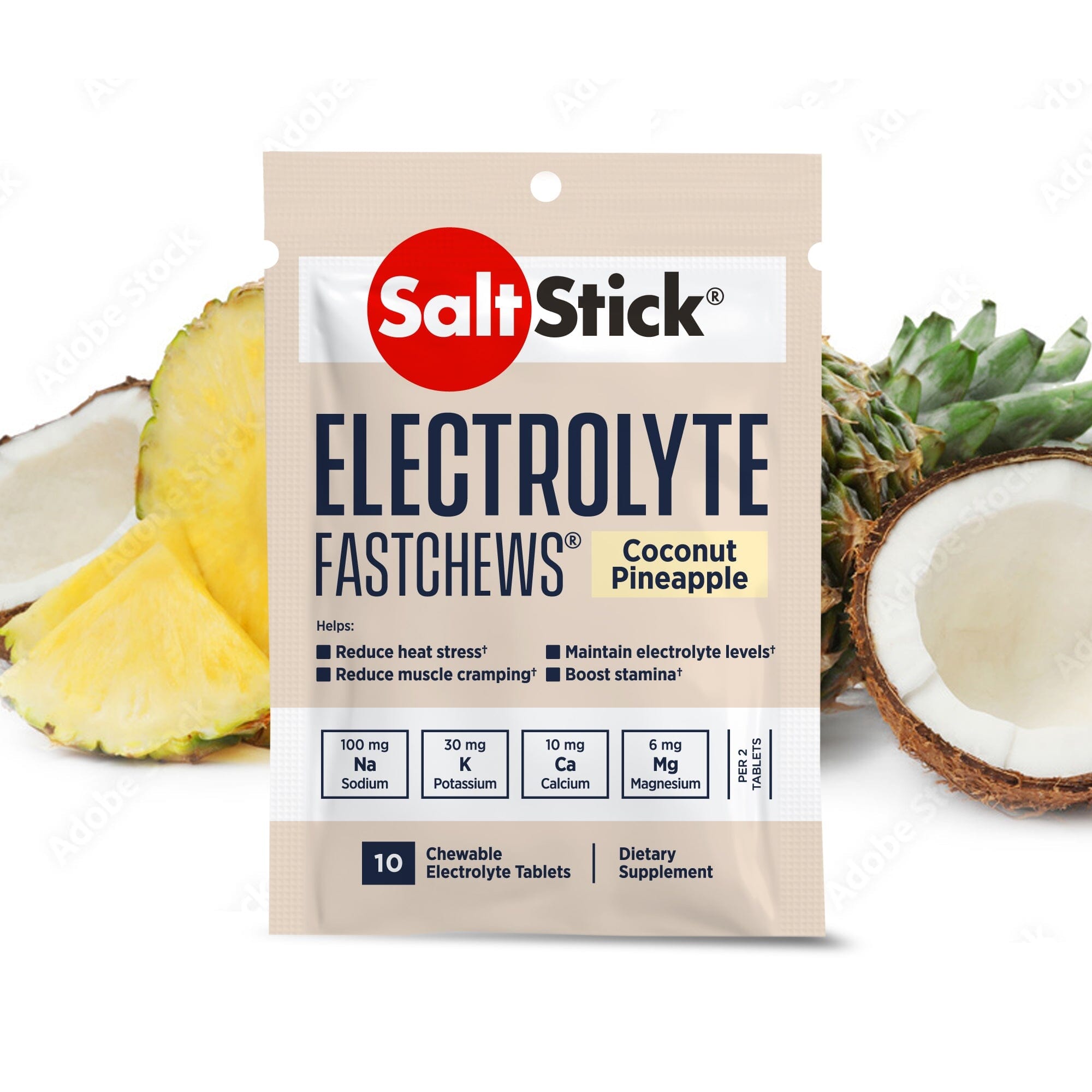 SaltStick Fastchews 10ct Pack Coconut Pineapple 