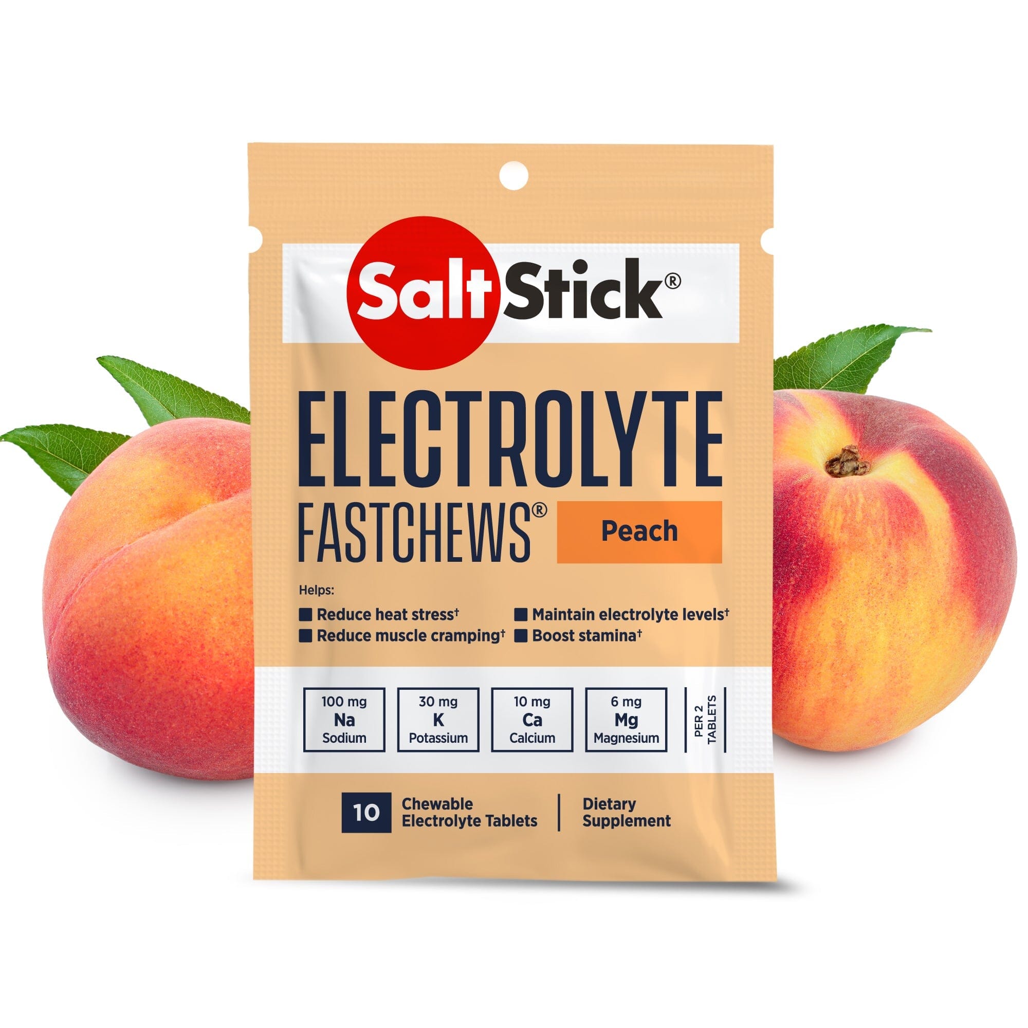 SaltStick Fastchews 10ct Pack Peach 