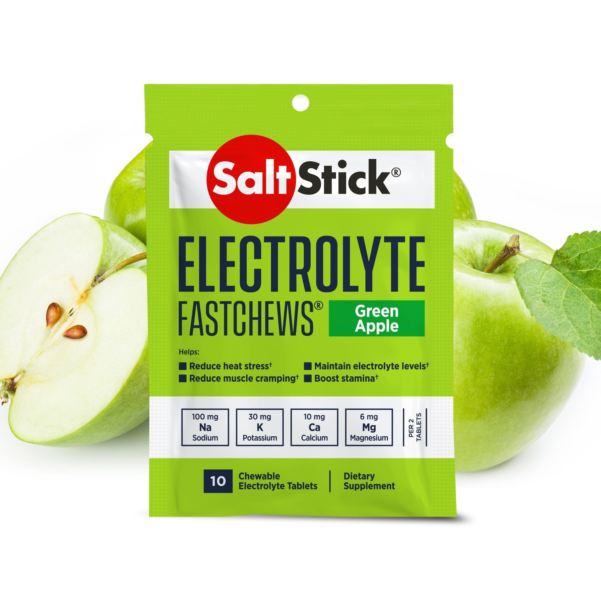 SaltStick Fastchews 10ct Pack Green Apple 