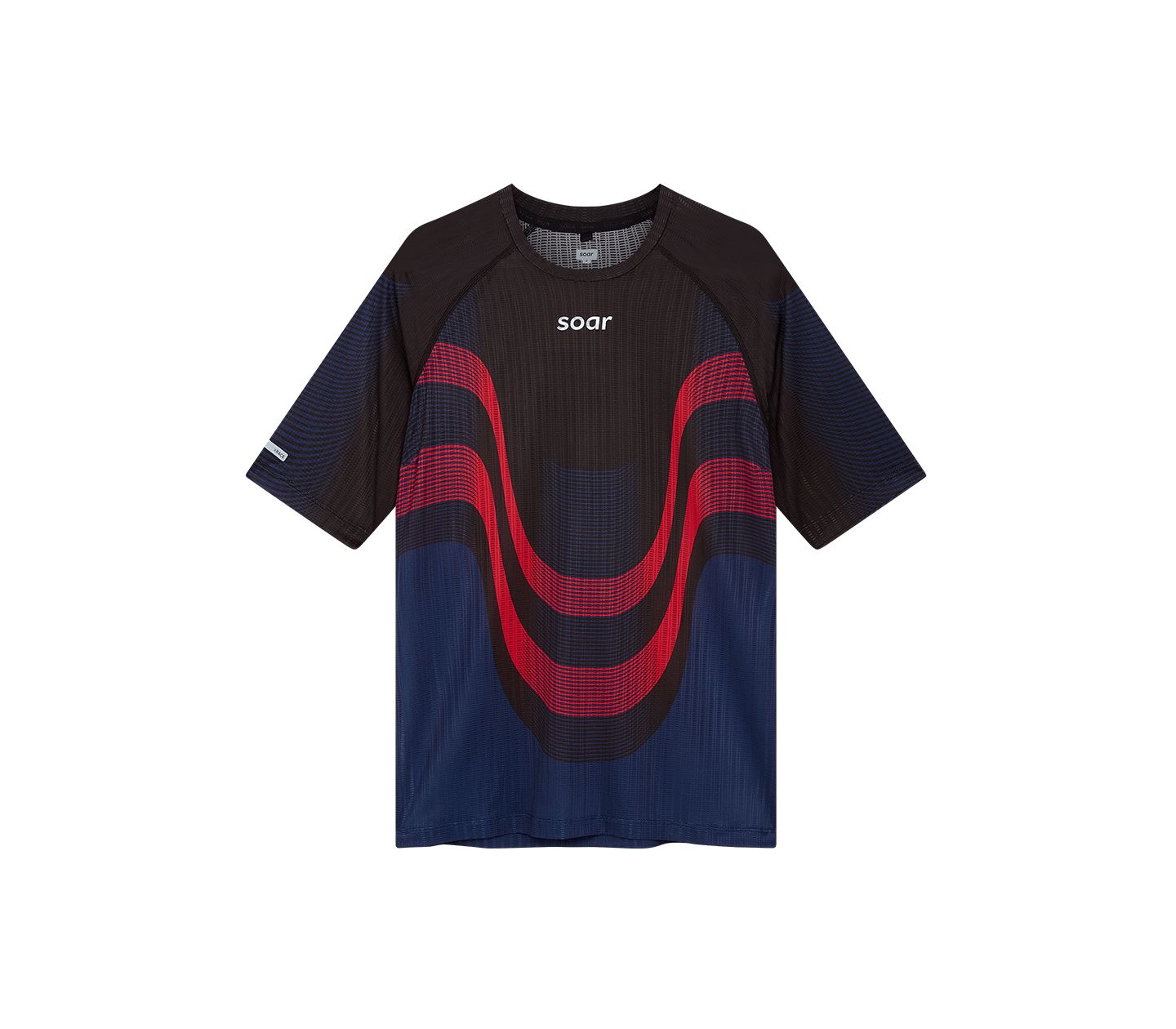 SOAR Women's Race Tee Black/Red/Navy XS 