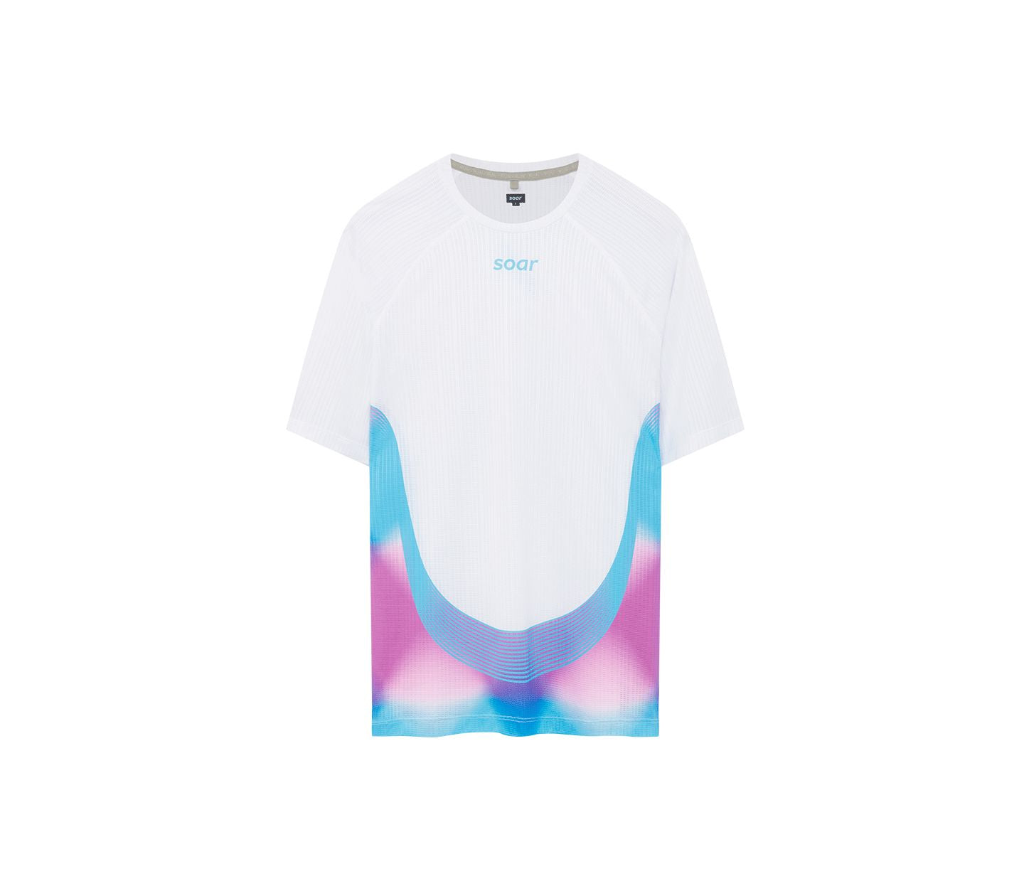 SOAR Men's Race Tee White/Magenta Blue S 