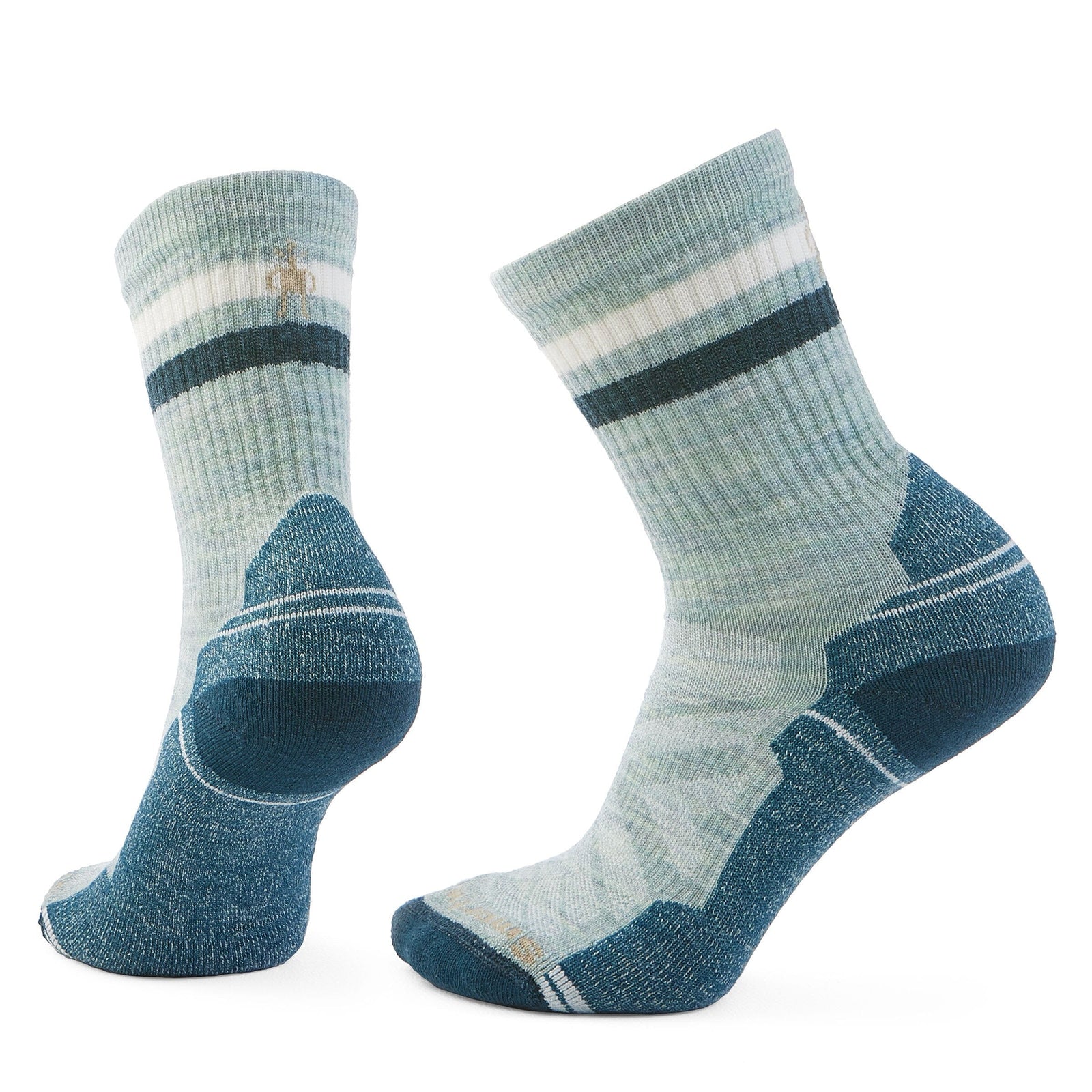 Smartwool Women's Hike Light Cushion Tube Stripe Crew Socks Frosty Green B72 S (EU 34-37) 