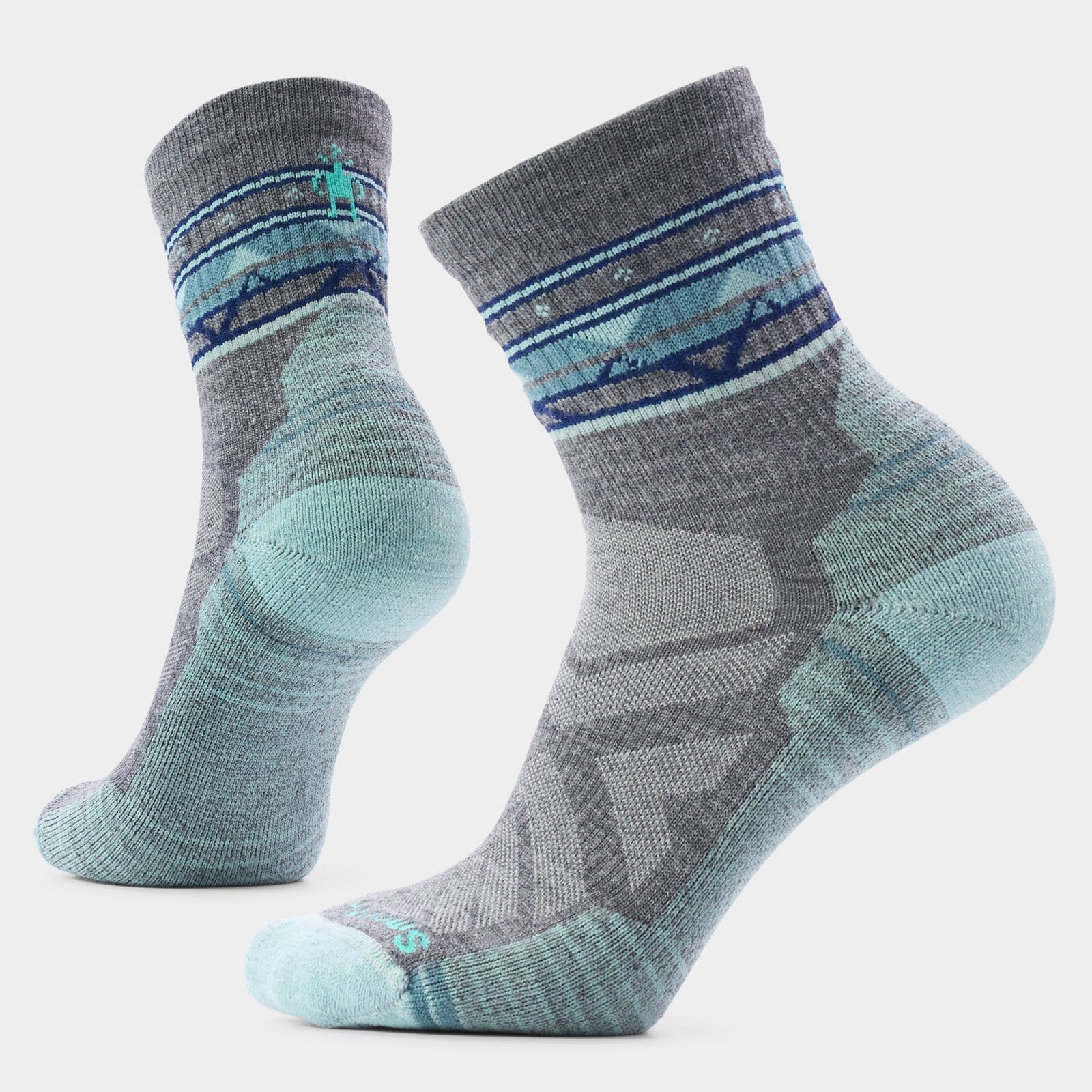 Smartwool Women's Hike Light Cushion Zig Zag Valley Mid Crew Socks - Medium Gray