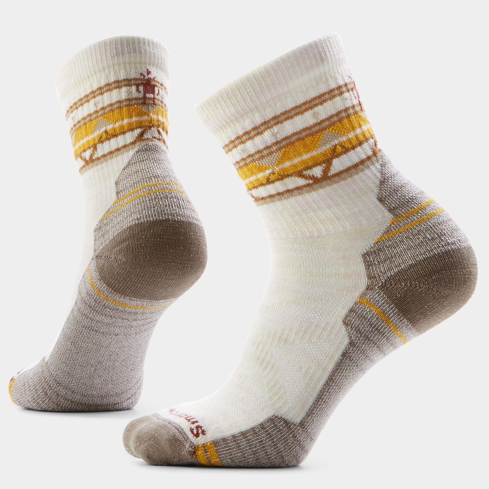 Smartwool Women's Hike Light Cushion Zig Zag Valley Mid Crew Socks - Moonbeam