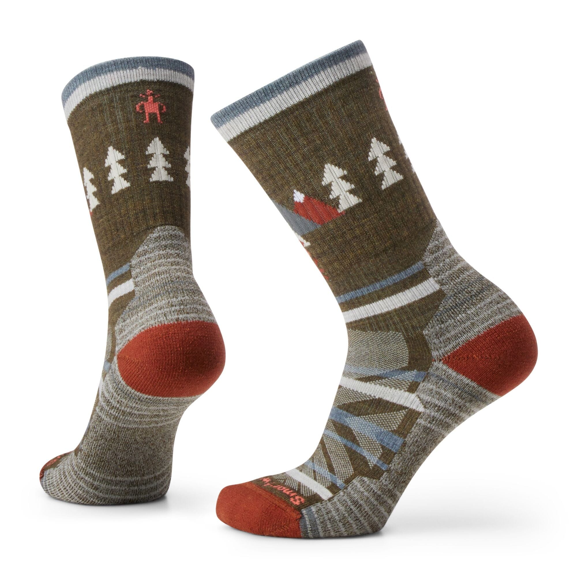 Smartwool Women's Hike Light Cushion Under the Stars Crew Socks Military Olive S (EU 34-37) 