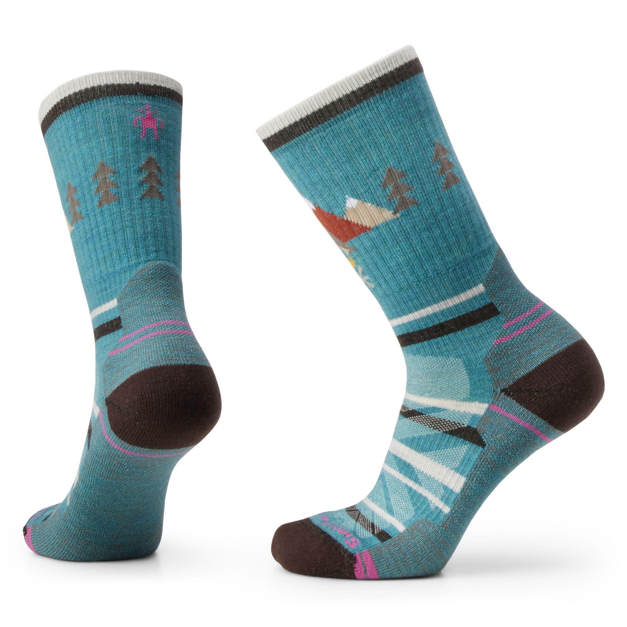 Smartwool Women's Hike Light Cushion Under the Stars Crew Socks Cascade Green S (EU 34-37) 