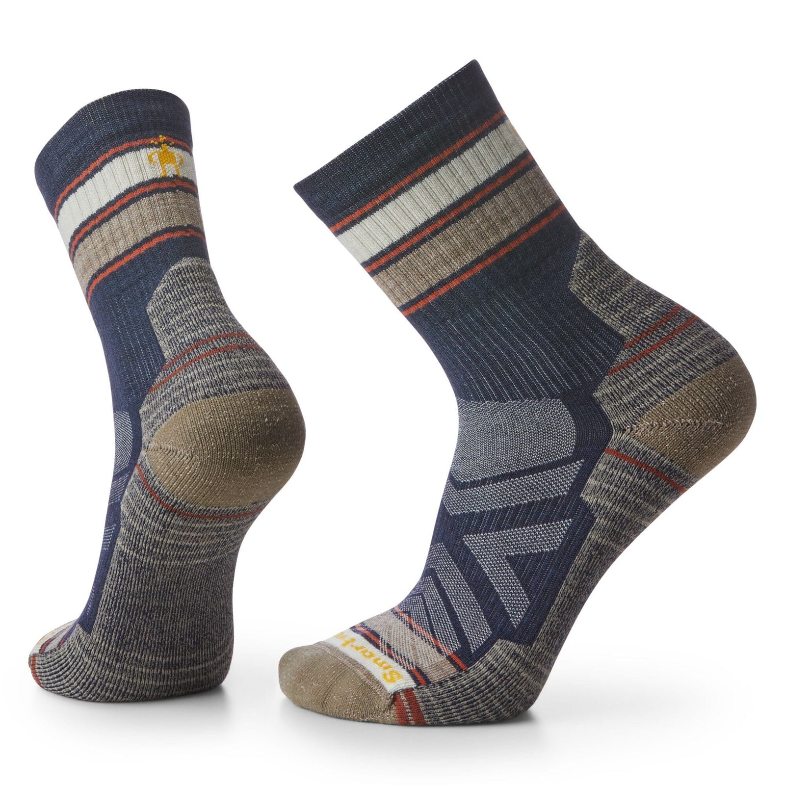 Smartwool Hike Light Cushion Striped Mid Crew Socks Deep Navy 092 M (EU 38-41) 