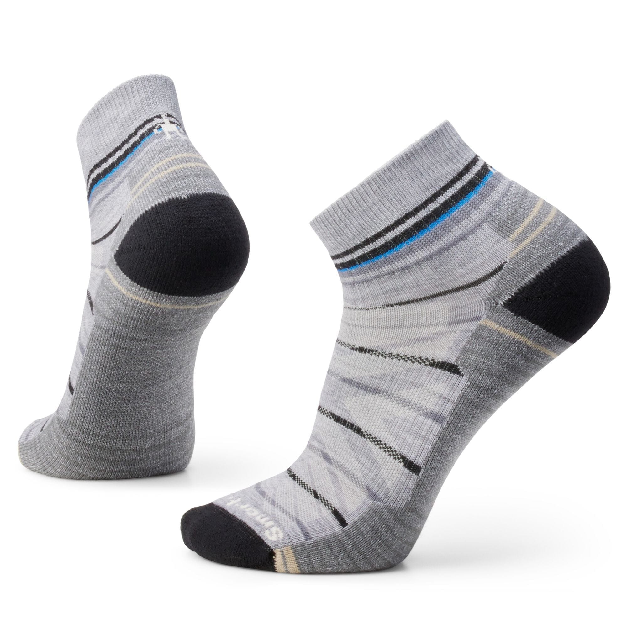 Smartwool Hike Light Cushion Pattern Ankle Socks Light Gray 039 L (EU 42-45) 