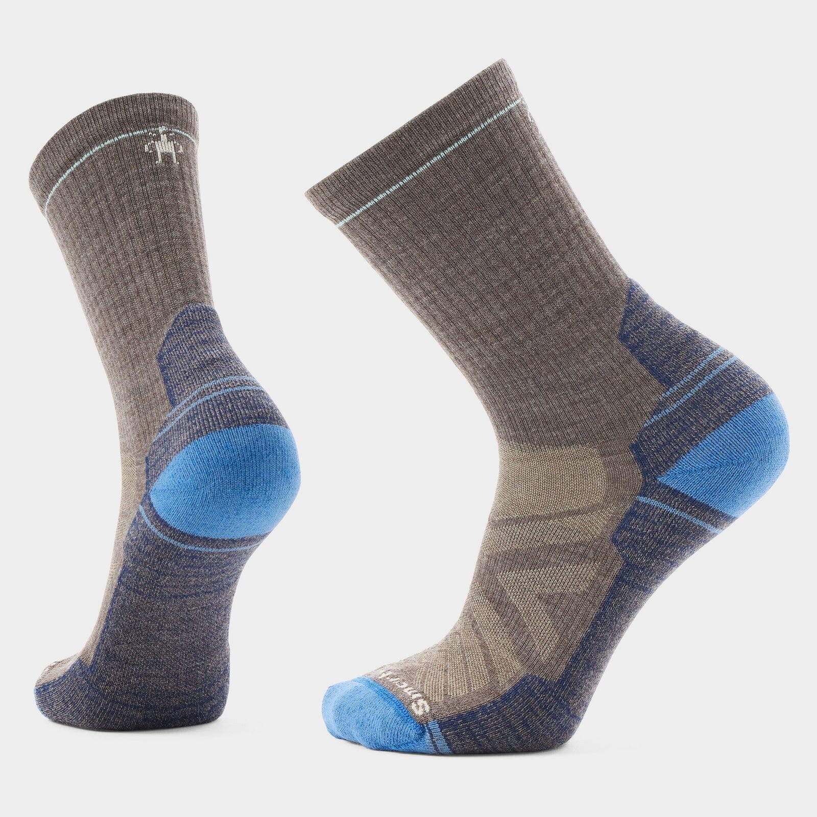 Smartwool Hike Light Cushion Crew Socks - Taupe/Laguna