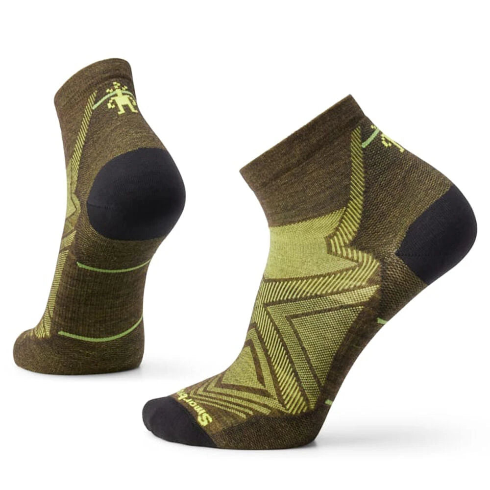 Smartwool Run Zero Cushion Ankle Socks Military Olive M (EU 38-41) 