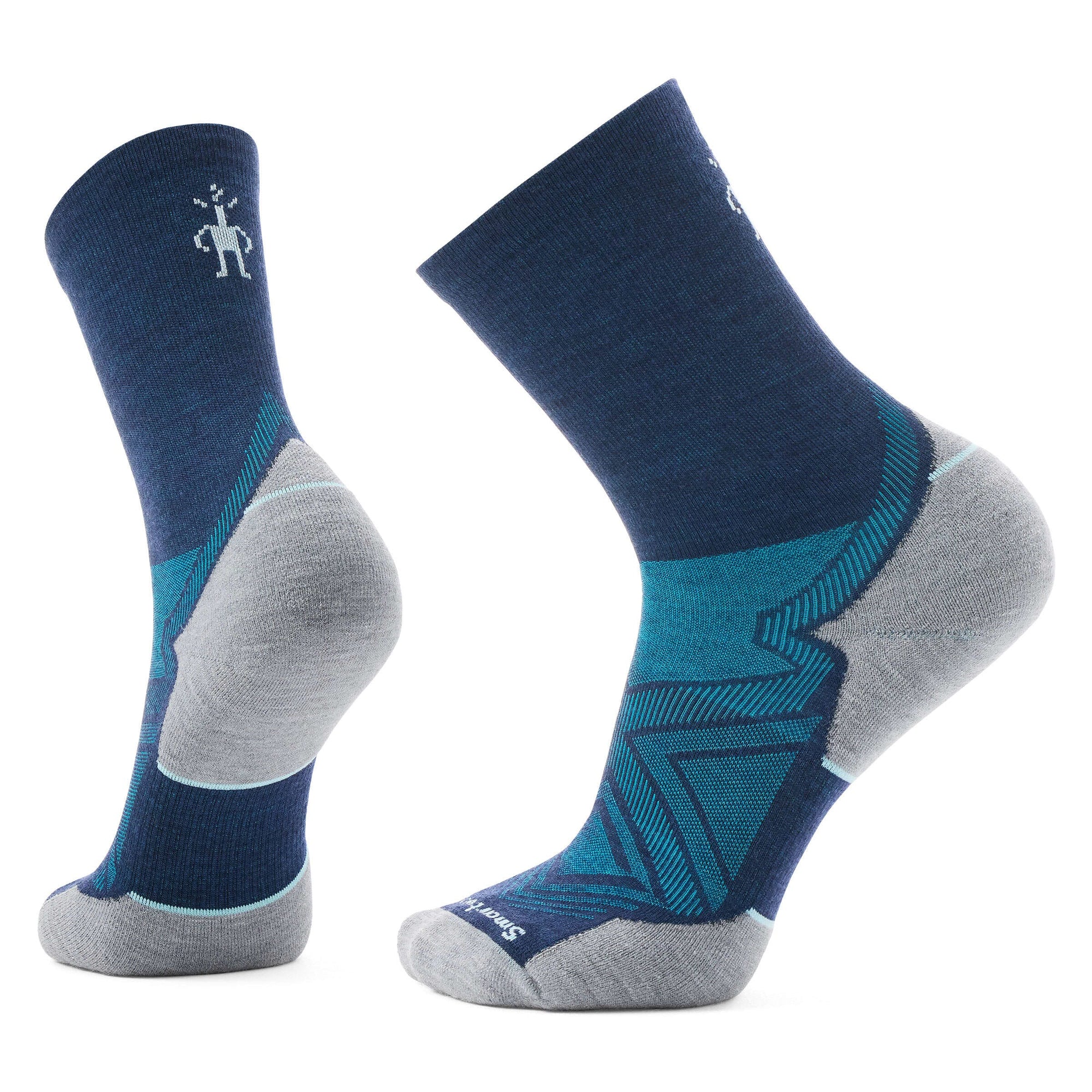 Smartwool Run Targeted Cushion Mid Crew Socks Deep Navy 092 L (EU 42-45) 