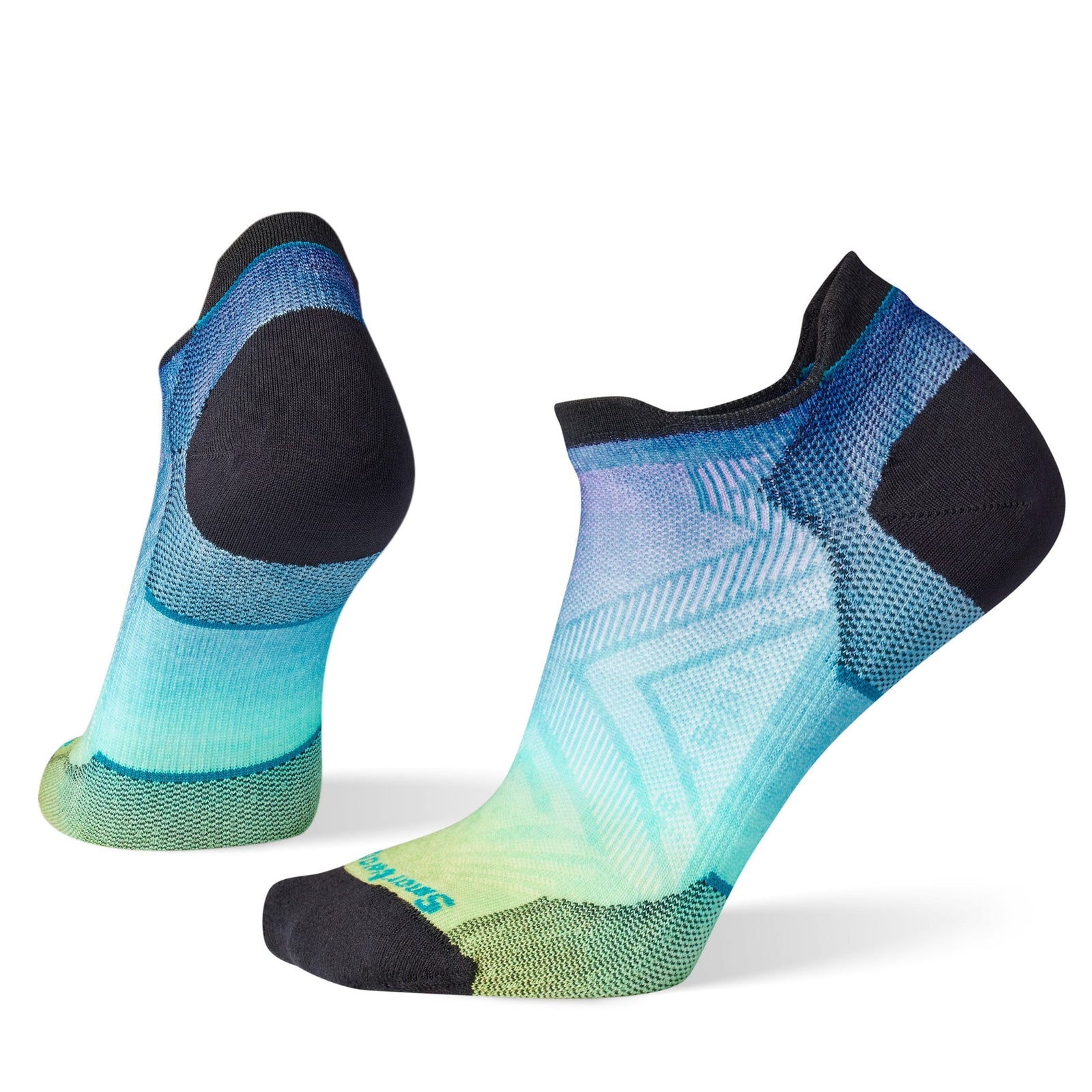 Smartwool Women's Run Zero Cushion Ombre Print Low Ankle Socks Capri 810 S (EU 34-37) 