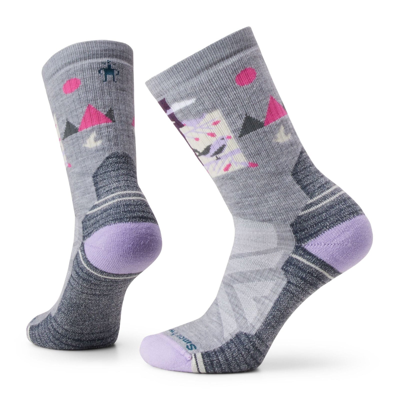 Smartwool Women's Hike Full Cushion Alpine Perch Crew Socks Light Gray 039 S (EU 34-37) 